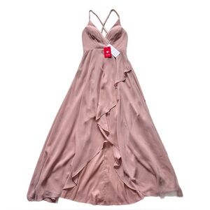 Elegant Pink Evening Gown